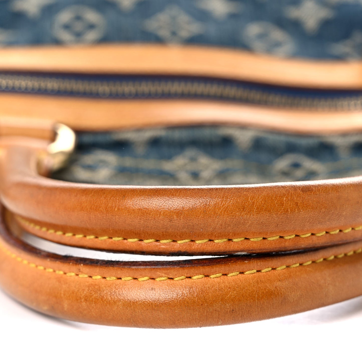 Monogram Denim Sac Plat Blue