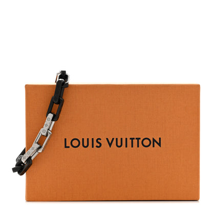Louis Vuitton Metal Monogram Chain Bracelet Silver Black 6 of 6