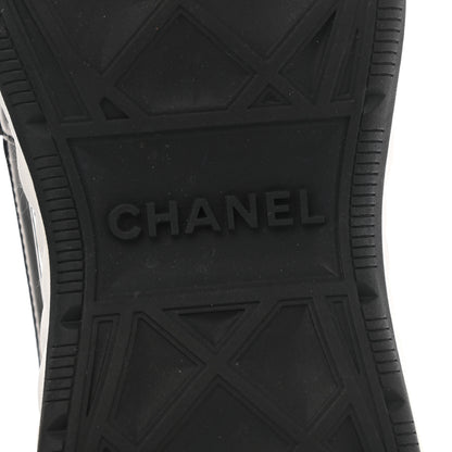 Chanel Velvet Calfskin Mixed Fibers CC Sneakers 39.5 Black 6 of 10