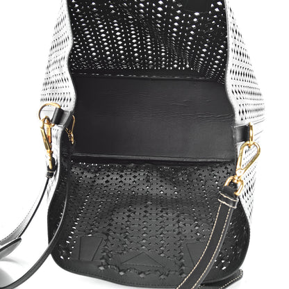 Prada Saffiano Perforated Tote Black 6 of 17