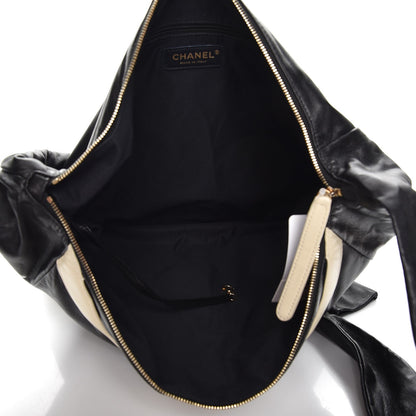 Chanel Lambskin Large Girl Bag Black Beige 5 of 11