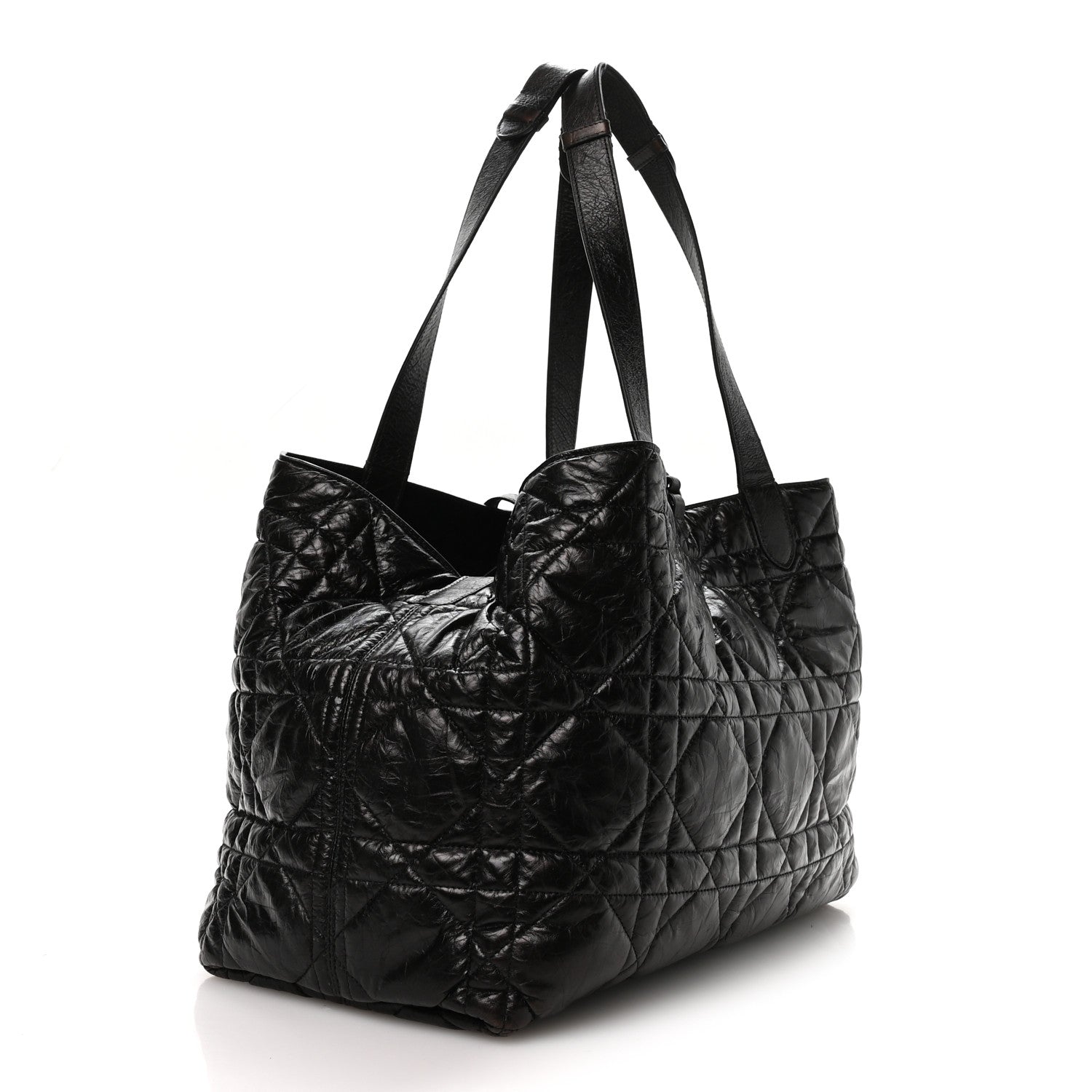 Christian Dior Crinkled Calfskin Macrocannage Large Toujours Black 3 of 10