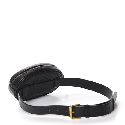 Gucci Calfskin Matelasse GG Marmont Belt Bag 85 34 Black 3 of 11