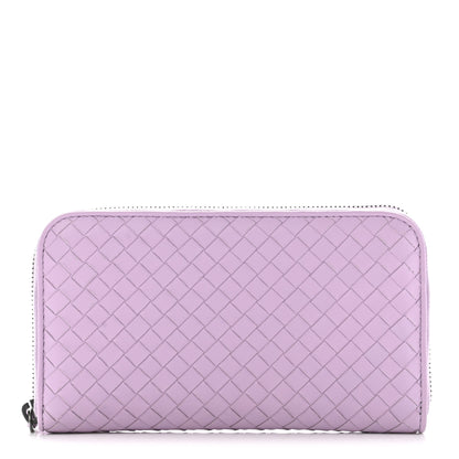 Bottega Veneta Nappa Intrecciato Zip Around Wallet Lilac 1 of 10
