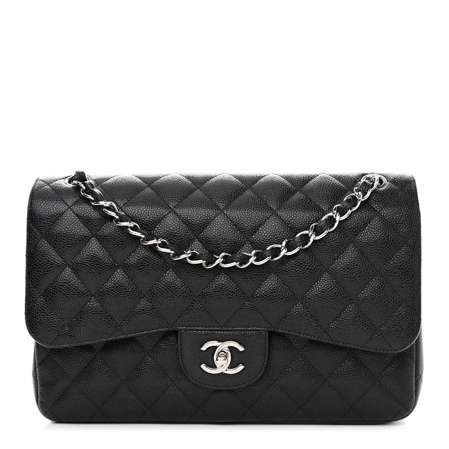 Chanel Caviar Quilted Jumbo Double Flap Black 1 of 11