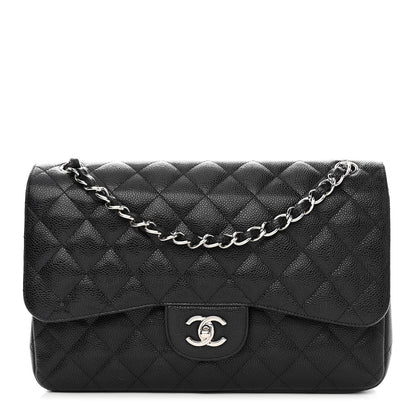 Chanel Caviar Quilted Jumbo Double Flap Black 1 of 11