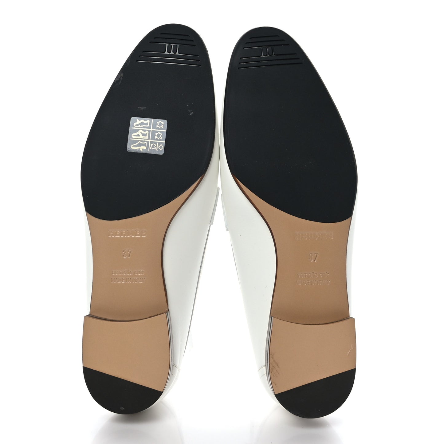 Calfskin Womens Royal Loafers 37 White