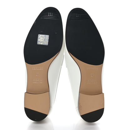 Hermes Calfskin Womens Royal Loafers 37 White 5 of 8