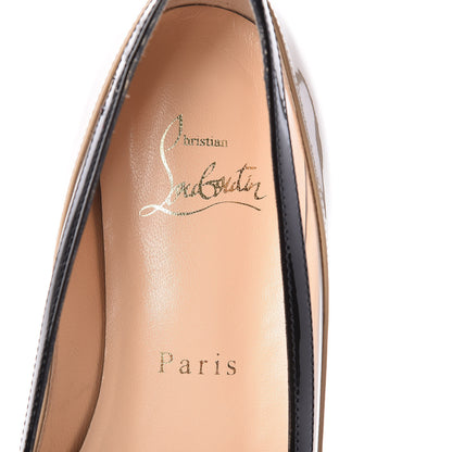 Christian Louboutin Patent PVC Paulina Flats 35.5 Beige Black 5 of 9