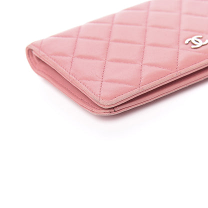 Chanel Lambskin Quilted Yen Wallet Pink 8 of 9