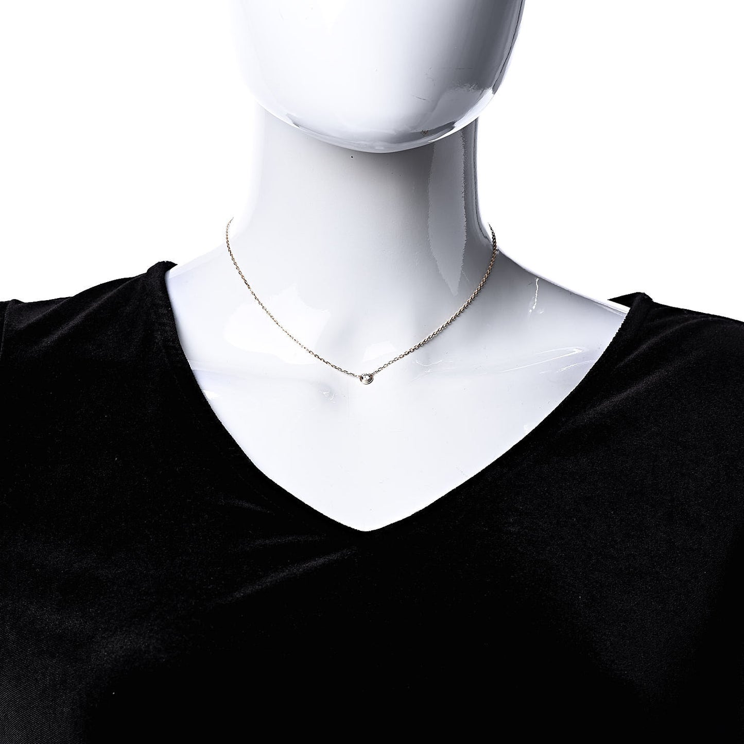 18K Pink Gold Diamond LM D'Amour Pendant Necklace