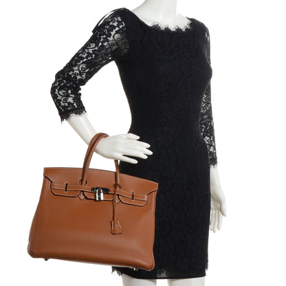 Hermes Togo Birkin 35 Gold 2 of 9
