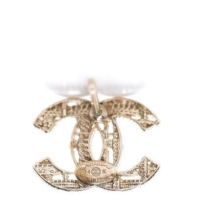Chanel Tweed Effect CC Earrings Gold 4 of 5