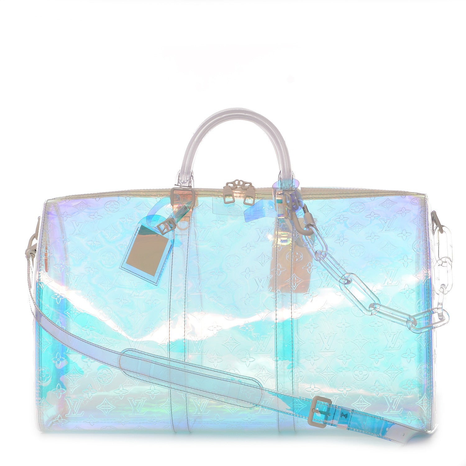Louis Vuitton PVC Monogram Keepall Bandouliere 50 Iridescent Prism 1 of 8