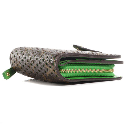 Louis Vuitton Monogram Perforated Compact Zipped Wallet Green 4 of 7