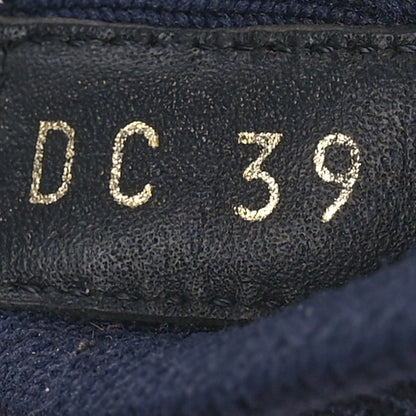 Christian Dior Technical Knit Calfskin Oblique Womens Walk'n Dior High Top Sneakers 39 Deep Blue 8 of 9