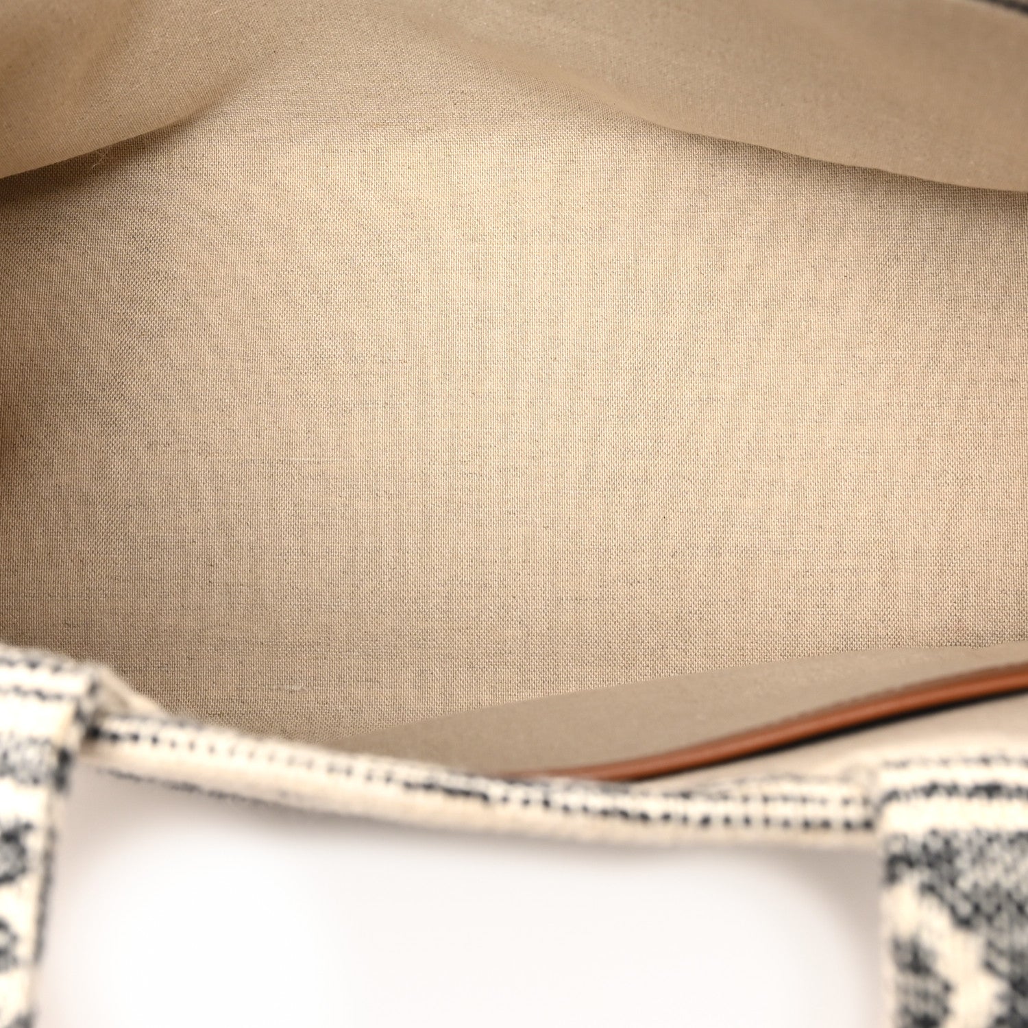 Celine Jacquard Striped Large Cabas Thais White Black 5 of 9