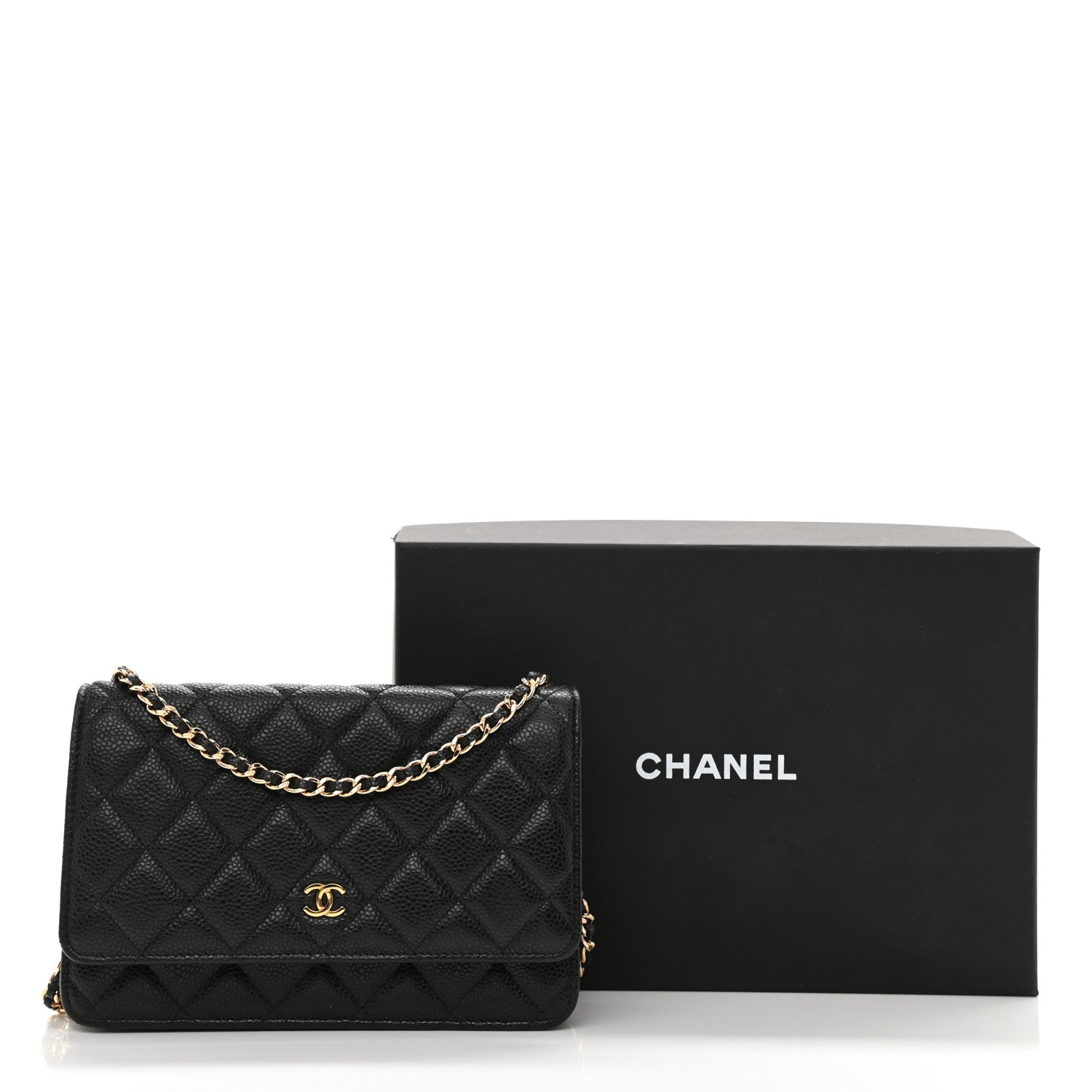 Chanel Caviar Quilted Wallet On Chain WOC Black 11 of 11
