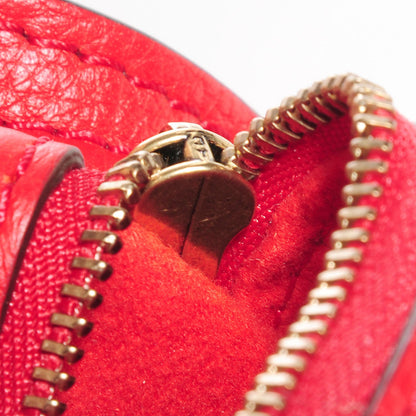 Celine Drummed Calfskin Nano Luggage Coquelicot 10 of 11