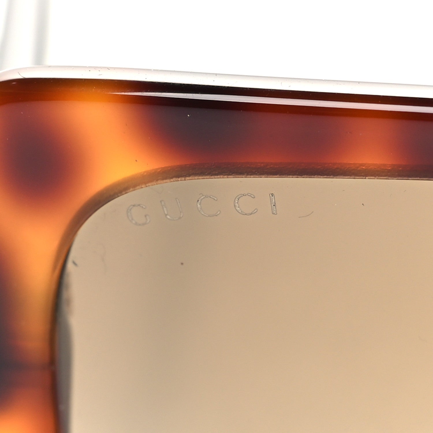 Gucci Acetate Square Frame Crystal Sunglasses GG 0418S Tortoiseshell 7 of 8