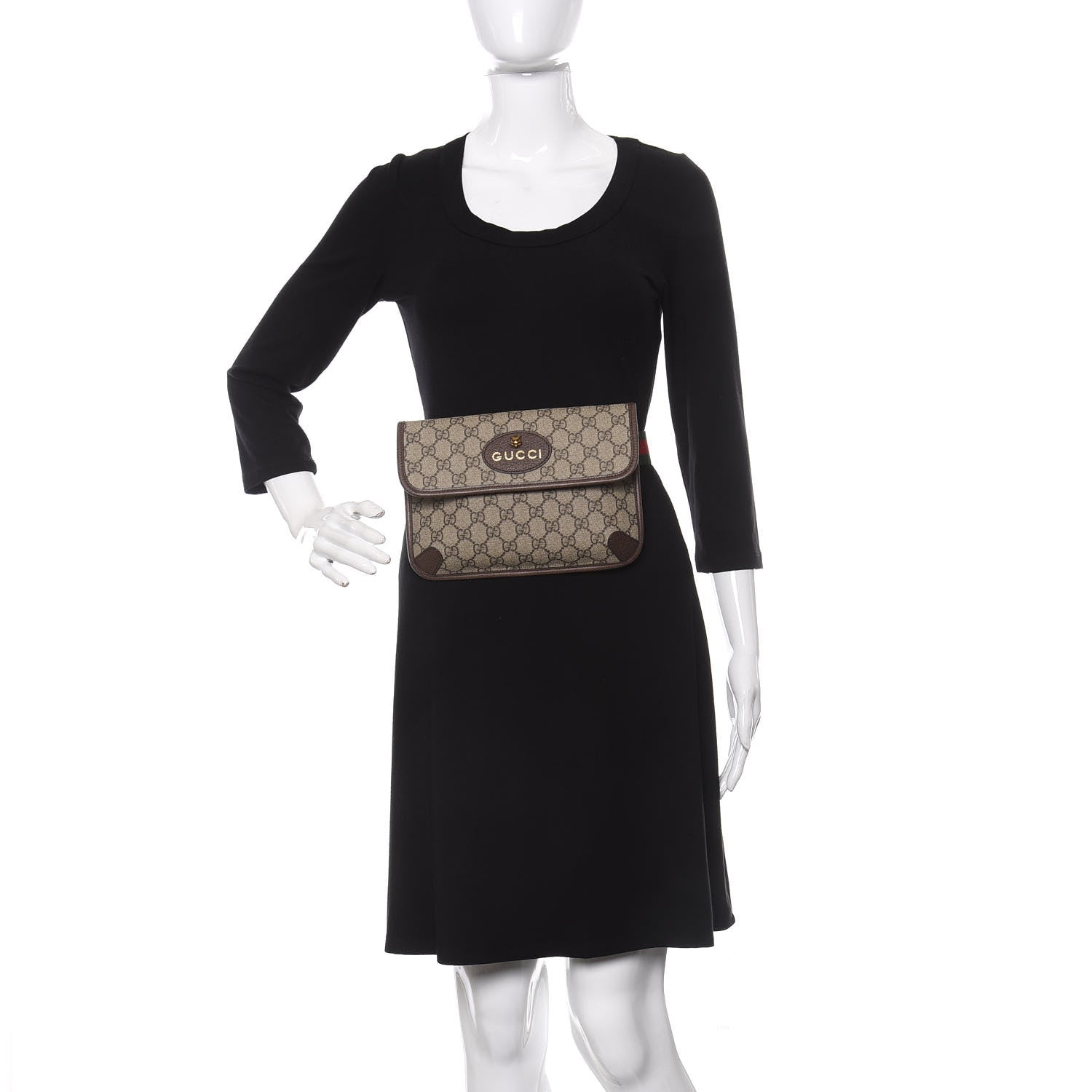 Gucci GG Supreme Monogram Neo Vintage Web Belt Bag Brown 2 of 11