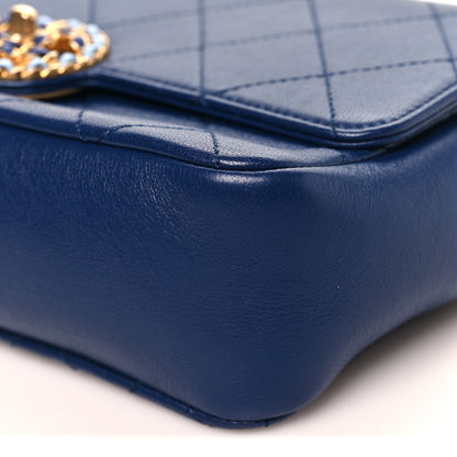 Chanel Lambskin Quilted All Around Flap Blue 9 of 10