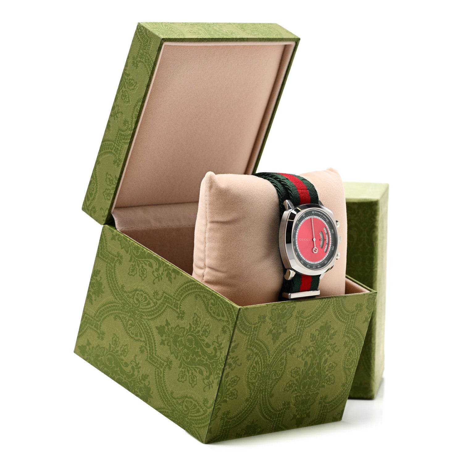 Gucci Stainless Steel Fabric 40mm Grip Quartz Watch Green 5 of 5