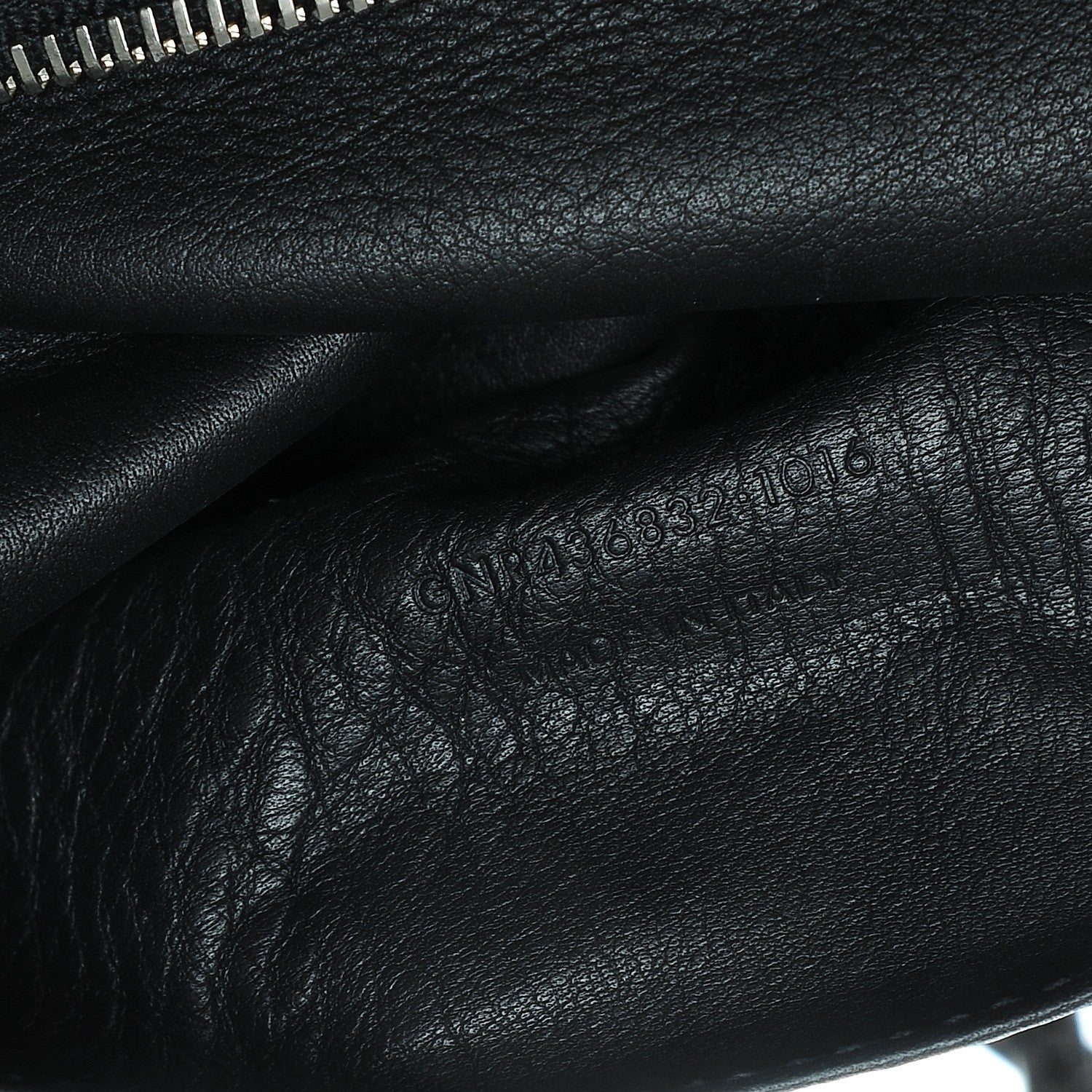 Saint Laurent Smooth Calfskin Python Monogram Downtown Cabas Black Grey 8 of 8