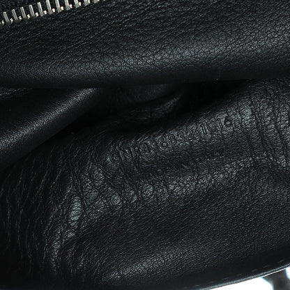 Saint Laurent Smooth Calfskin Python Monogram Downtown Cabas Black Grey 8 of 8