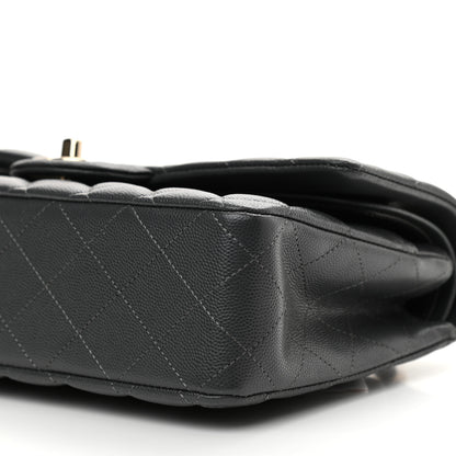Chanel Caviar Quilted Medium Double Flap Dark Grey 10 of 12