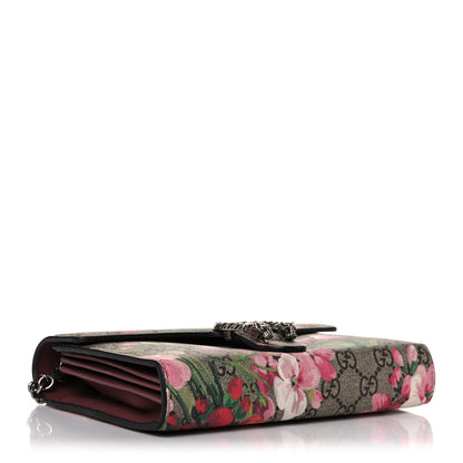Gucci GG Supreme Monogram Blooms Mini Dionysus Chain Wallet Beige Multicolor Dry Rose 4 of 13