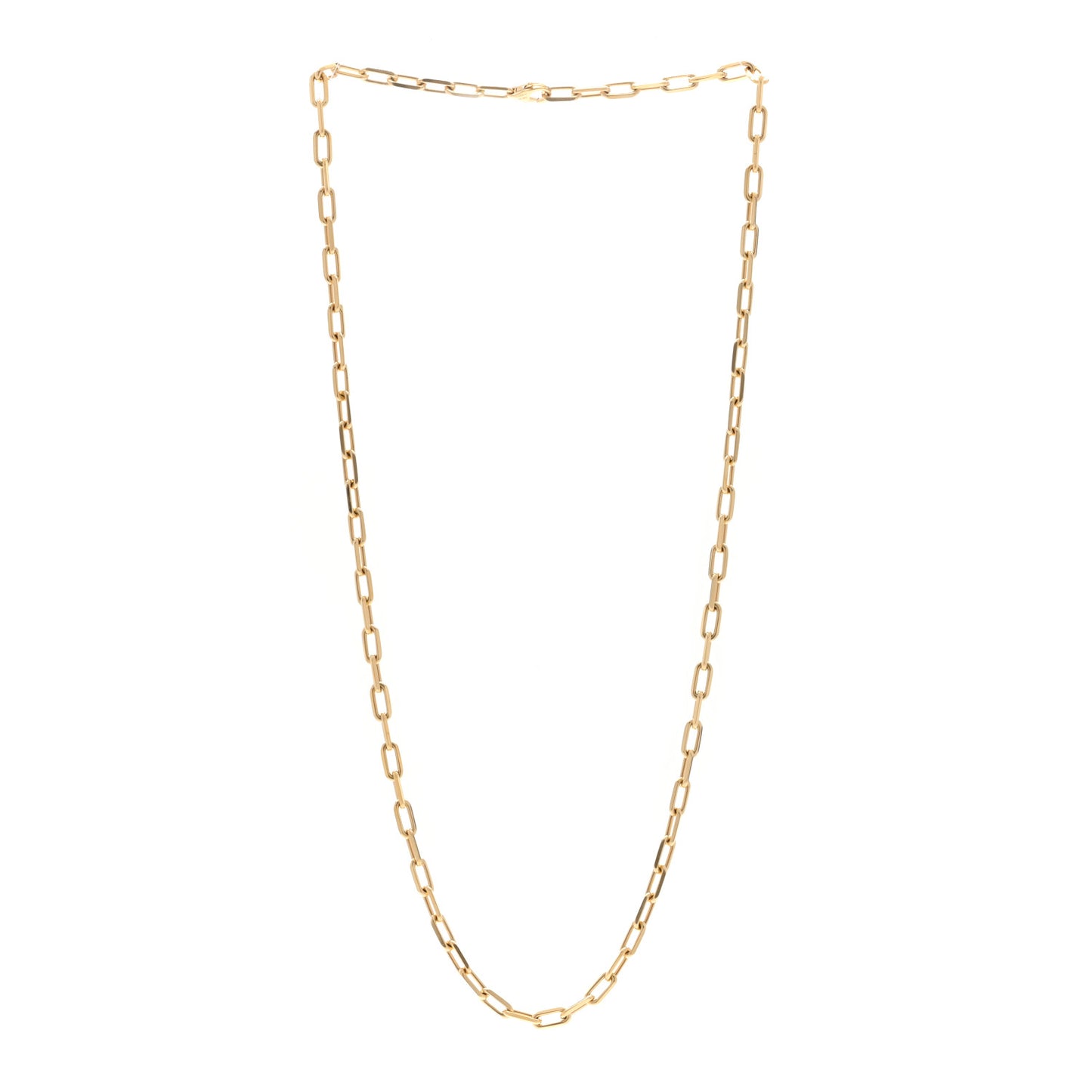 18K Yellow Gold SM Santos De Cartier Link Necklace 22"