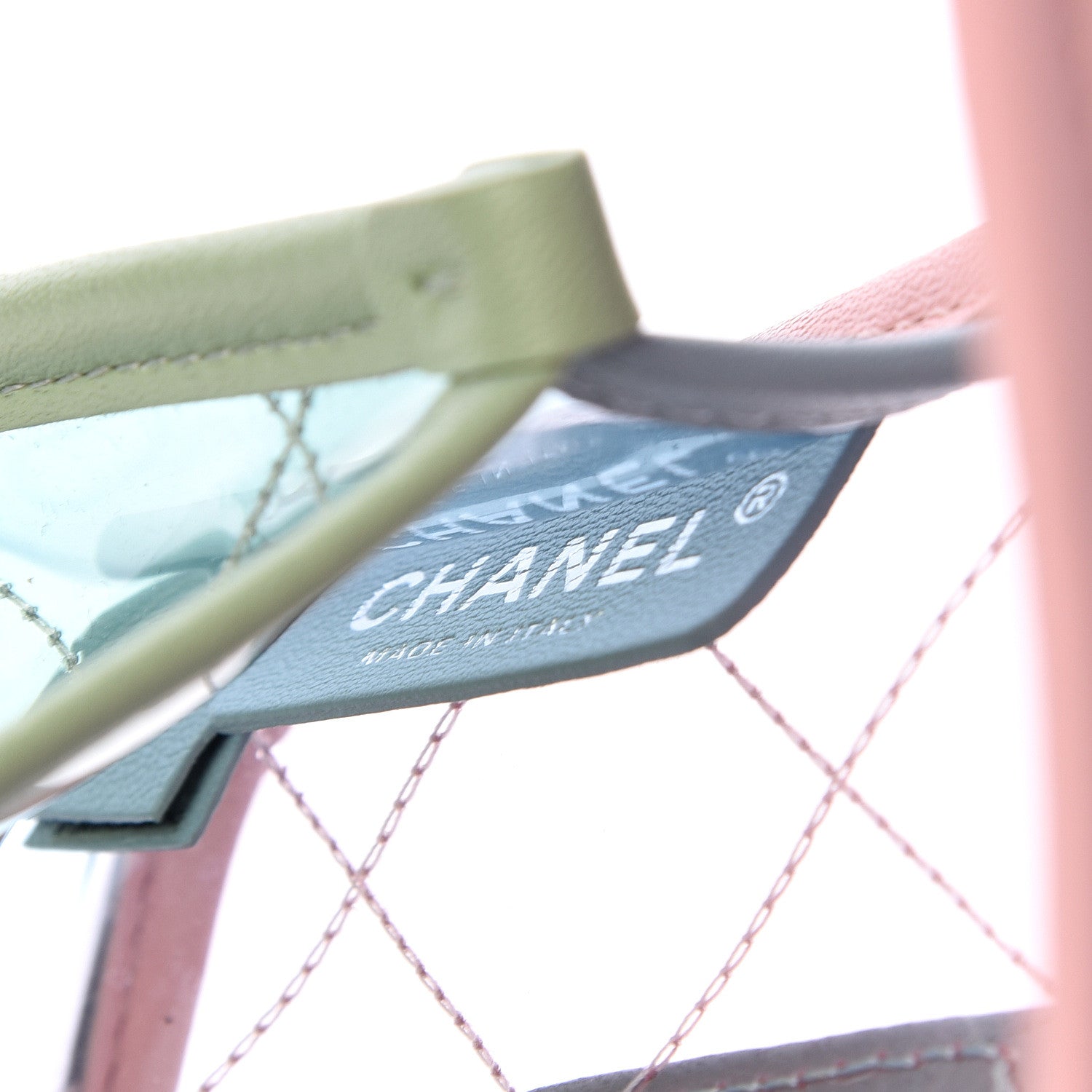Chanel Lambskin PVC Quilted Mini Coco Splash Flap Blue Green 5 of 9