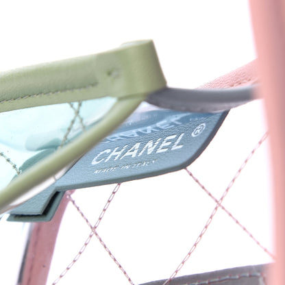 Chanel Lambskin PVC Quilted Mini Coco Splash Flap Blue Green 5 of 9