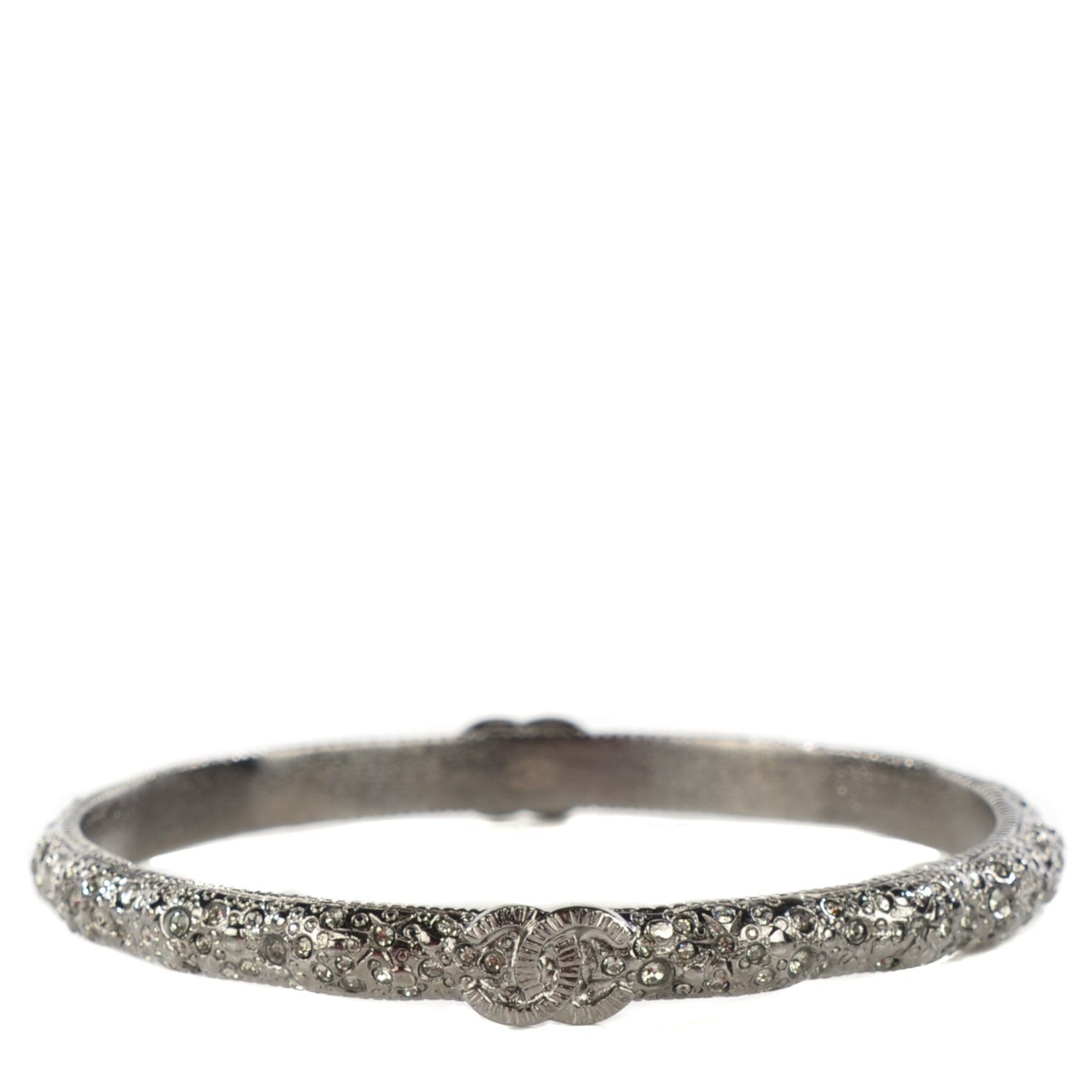 Chanel Ruthenium Crystal CC Bangle 1 of 5