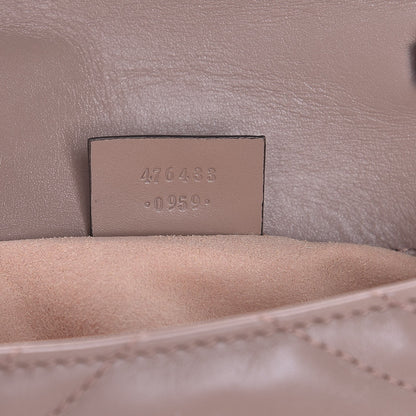 Gucci Calfskin Matelasse Super Mini GG Marmont Shoulder Bag Porcelain Rose 7 of 9