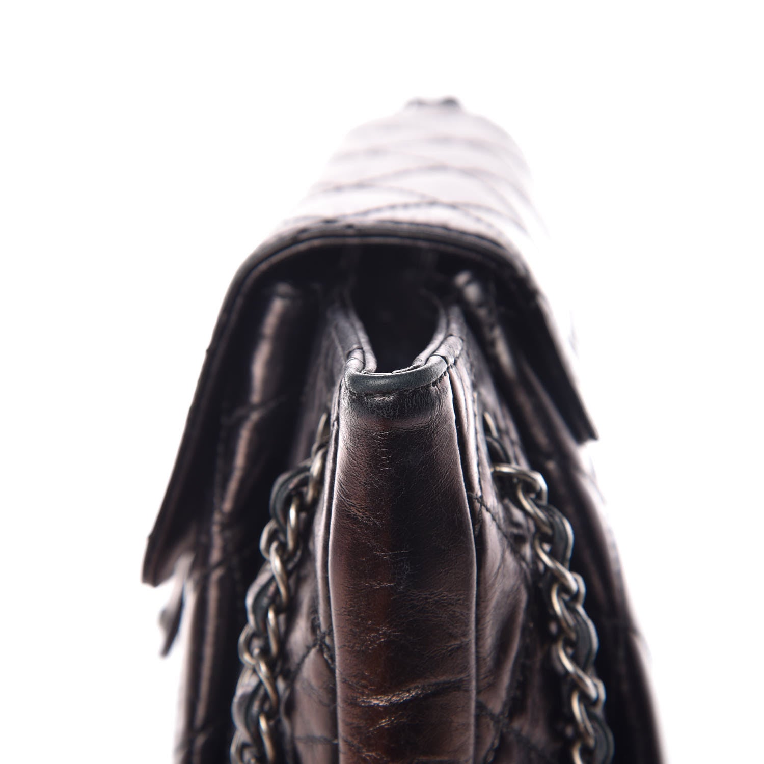 Chanel Glazed Calfskin Quilted Accordion Flap Black 15 of 15