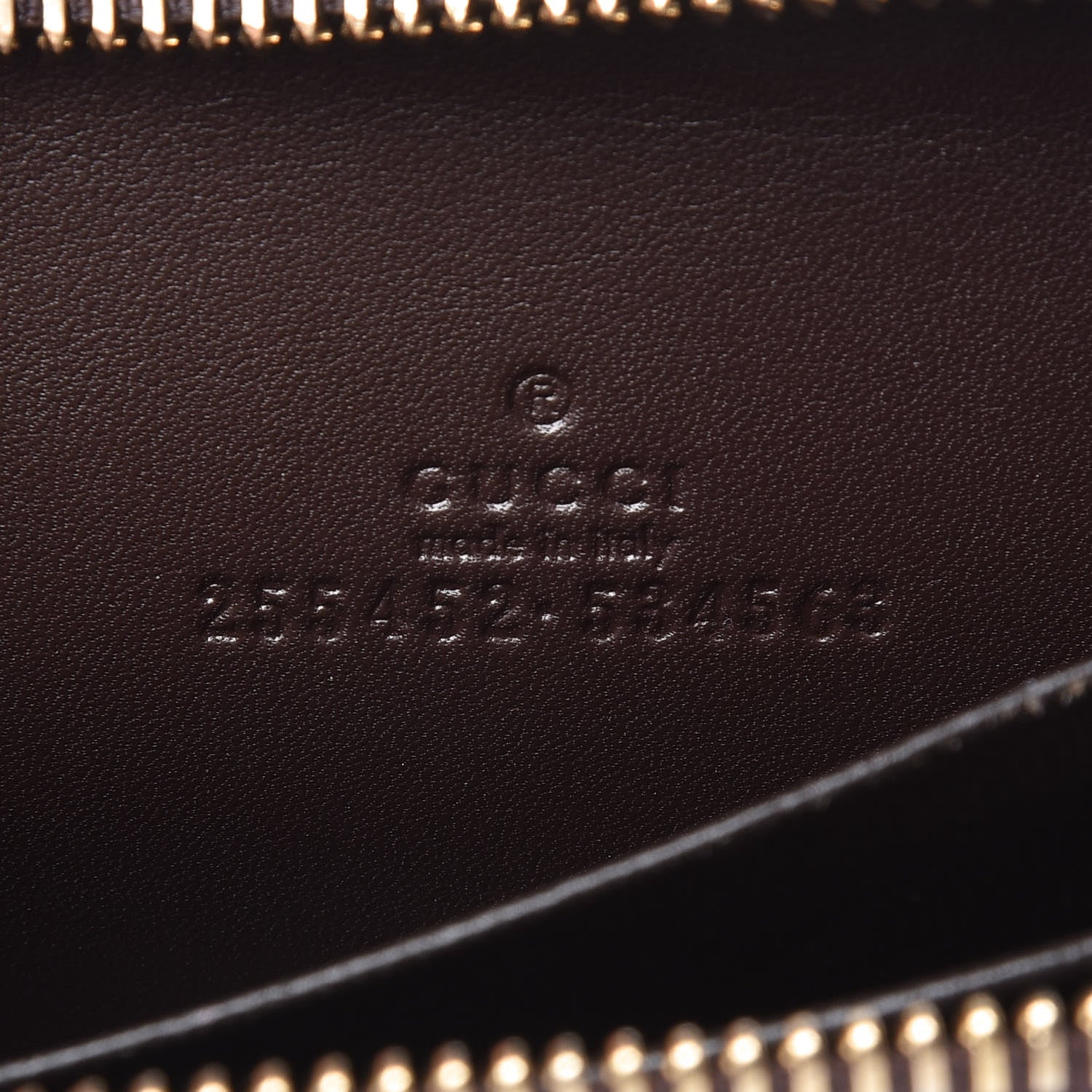 Gucci Guccissima Zip Around Card Case Chocolate 6 of 6