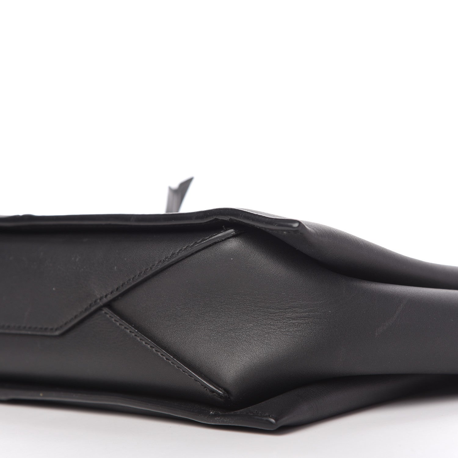 Celine Smooth Calfskin Tri-Fold Clutch on Chain Black 7 of 9