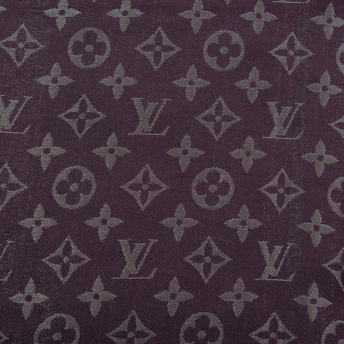 Silk Lurex Wool Monogram Shine Shawl Amarante