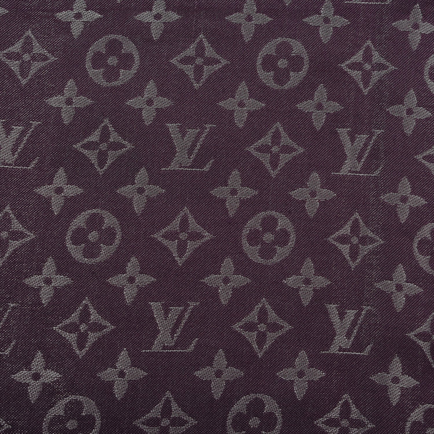 Louis Vuitton Silk Lurex Wool Monogram Shine Shawl Amarante 4 of 4
