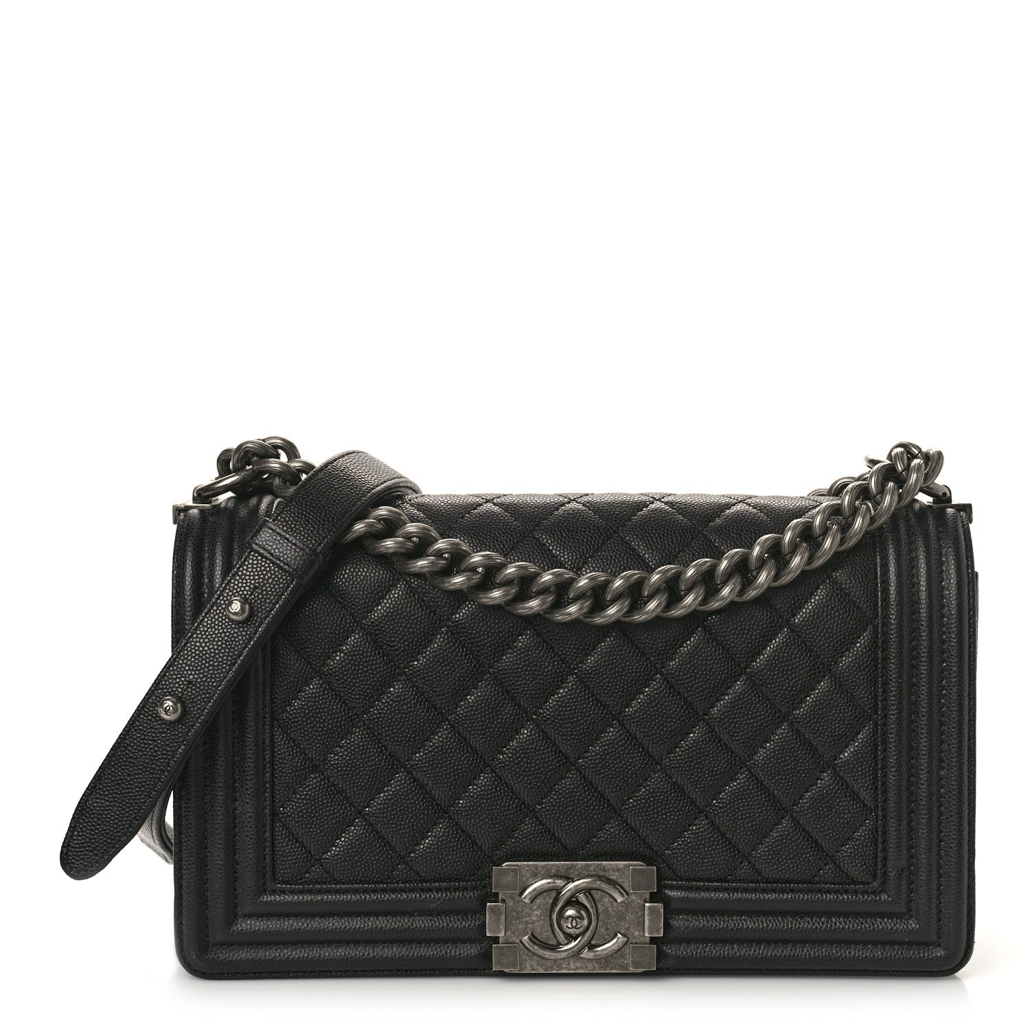 Chanel Caviar Quilted Medium Boy Flap Black 1 of 12