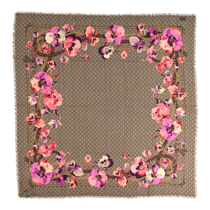 Gucci Wool Jacquard GG Monogram Big Panshie Fringe Shawl Roseate Beige 1 of 3