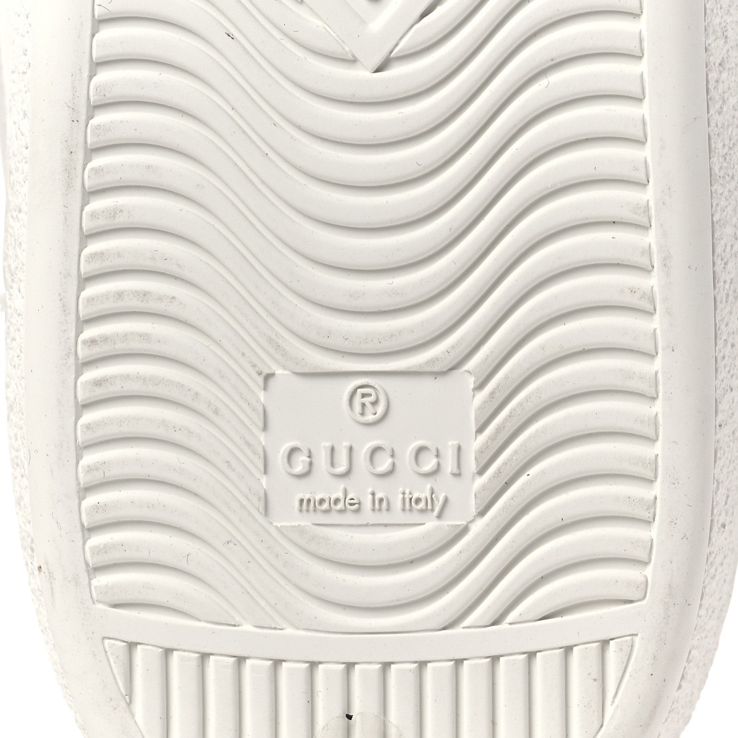 Gucci Calfskin Stripe Mens New Ace Sneaker 11 White Ecru Red Flame 7 of 9