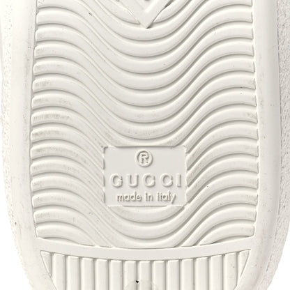 Gucci Calfskin Stripe Mens New Ace Sneaker 11 White Ecru Red Flame 7 of 9