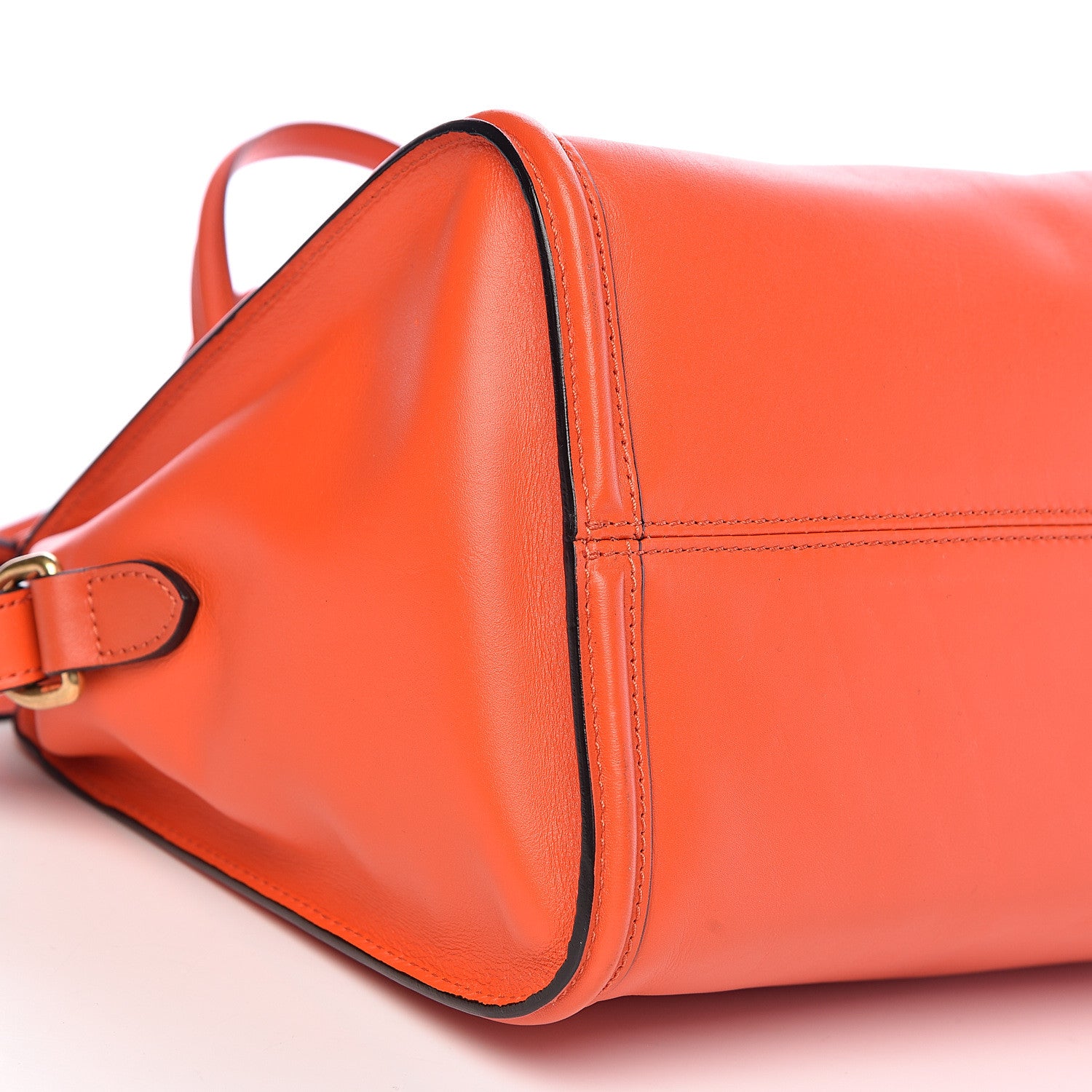 Alexander McQueen Calfskin Small Skull Padlock Zip Around Tote Orange 11 of 12