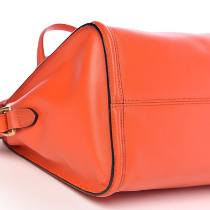 Alexander McQueen Calfskin Small Skull Padlock Zip Around Tote Orange 11 of 12