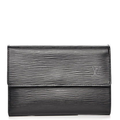 Louis Vuitton Epi Porte Tresor Etui Papiers Wallet Black 1 of 7