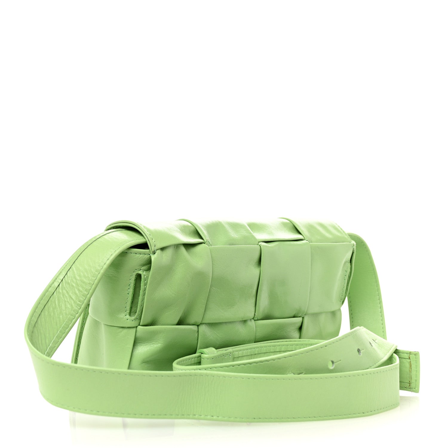 Bottega Veneta Paper Calfskin Intrecciato Cassette Belt Bag Pistachio 3 of 10