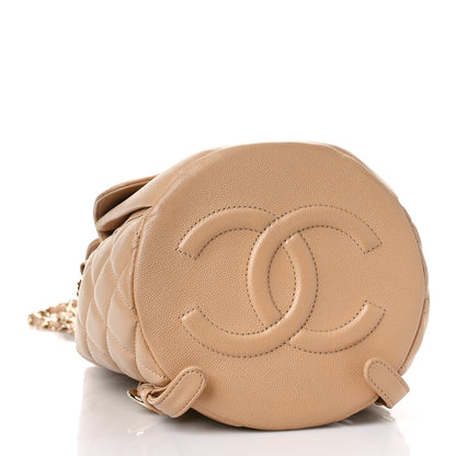 Chanel Caviar Quilted Double Pocket Backpack Beige 4 of 10